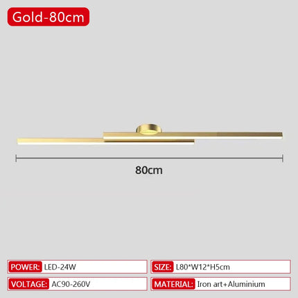 Modern LED Ceiling Light Simple Line Aluminum Corridor Light Living Room Bedroom Remote Dimming Interior Decoration Ceiling Lamp