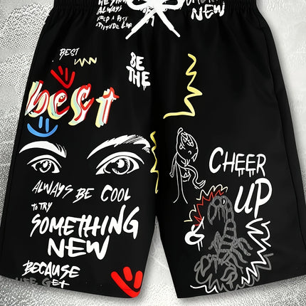 2026 Model Men's Casual Shorts, 3D Print, Street Fashion Trend, Quick-drying and Breathable, Suitable for All Seasons.