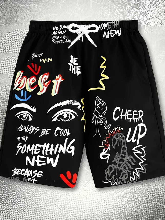 2026 Model Men's Casual Shorts, 3D Print, Street Fashion Trend, Quick-drying and Breathable, Suitable for All Seasons.