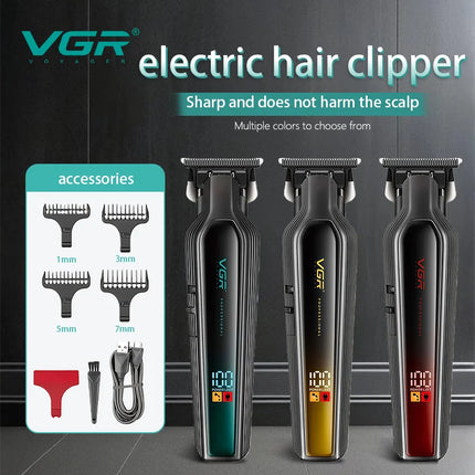 VGR Hair Trimmer Professional Hair Clipper Rechargeable Clipper Adjustable Hair Cutting Machine Electric Clipper for Men V-930