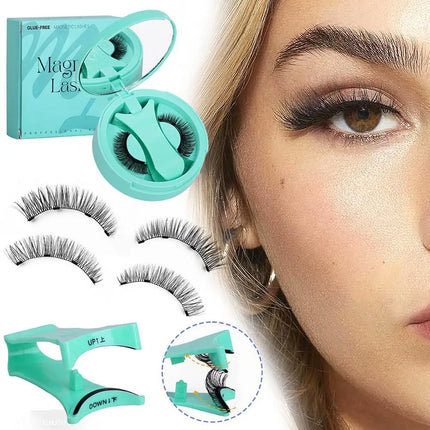 NEW Reusable Magnetic False Eyelashes With Magnetic Tweezers Natural Curly Fluffy Non Glue False Eyelashes Face Makeup Tool