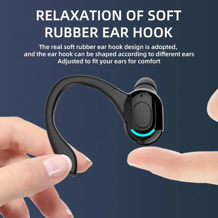 New Bluetooth Business Wireless Headphone Ear-Hook Mini HIFI Bass Single Ear Earphone With Mic Earbuds Sport Game Drive Headset