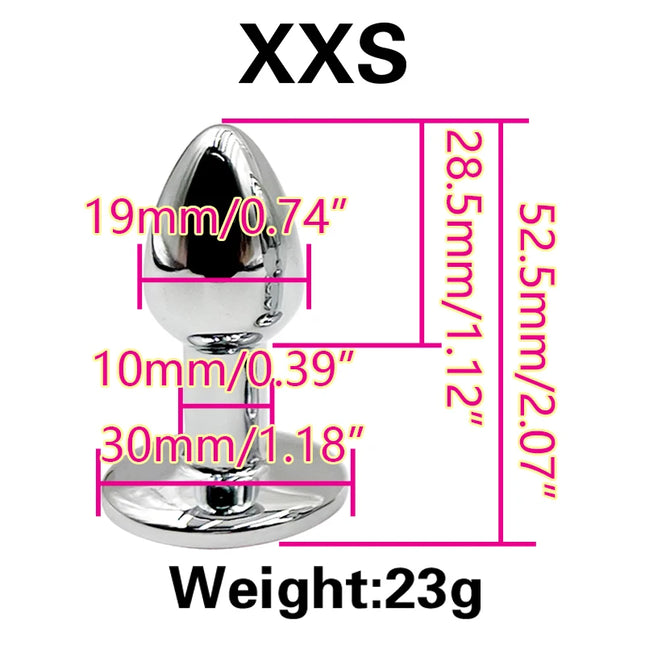 Metal Anal Plug Beginner To Expert 5 Size Butt Plug Dildos Adult Toys Tail Female/Male Prostate Massager Couples Adults Game