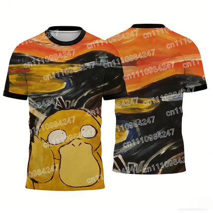 2026 New Pokemon Mew T-Shirts Cute Mythical Pokemon Print Short Sleeve Tees Unisex Couple Tops Summer Streetwear for Kids Adults
