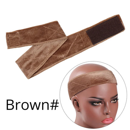 Nunify Non-slip Soft Velvet Women  Wig Grips Headband Women Velvet Wig Accessories Grip Scarf Headband Adjustable