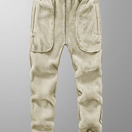 Winter Men's Sweatpants Thick Warm Fleece Joggers Sportswear Zip Pockets Cotton Casual Track Pants Plus Size 6XL 7XL 8XL