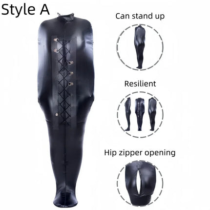 Erotic Games Full Body Restraint Costume with Elastic Arm Bondage Sleeping Bag for Couple BDSM Slave Training Sex Toys