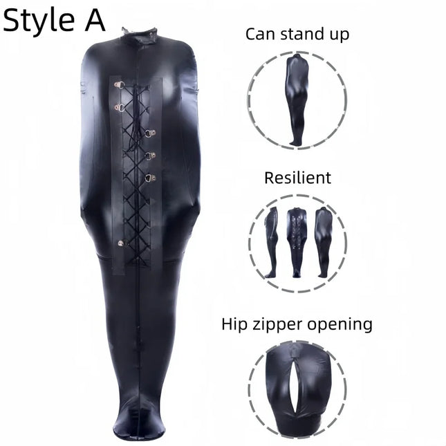 Erotic Games Full Body Restraint Costume with Elastic Arm Bondage Sleeping Bag for Couple BDSM Slave Training Sex Toys
