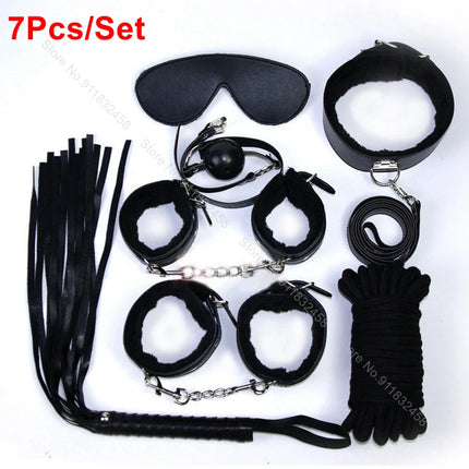 7/10Pcs Sex Toys For Women Cotton Rope Handcuffs Collar String Mouth Ceppi Whip Suit Offbeat Bondage Toys Adult Games Sex Shop