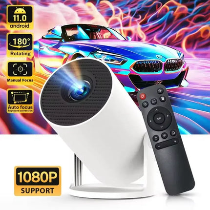 1pc Portable 1080P Projector HY300 270 Adjustable Angle Phone Laptop TV Box Compatible Speaker HDMI USB