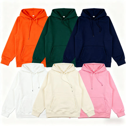 2025 Autumn and Winter New Unisex Fashion Fashion Fashion Brand Casual Hooded Sweater Sports Jogging Solid Color Loose Pullover