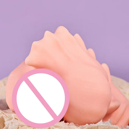 Silicone Masturbator Cup Realistic Soft Elastic Pocket Pussy Strong Suction Reusable Adult Sex Toy for Men Gift
