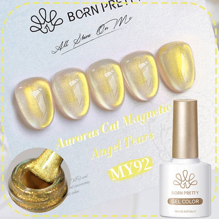 BORN PRETTY 10ml Silver Water Light Cat Magnetic Gel Nail Polish Nail Supplies Vernis Semi Permanent Gel for Fall Winter Nails