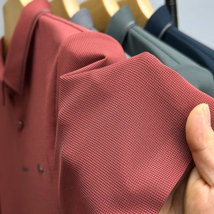 High-end luxury brand fashion hot diamond short sleeve Advanced printed POLO shirt summer new Korean version men's lapel T-shirt