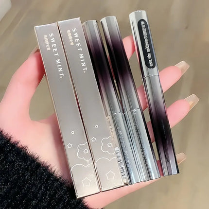 Metal Iron Mascara Silk Fiber Ultra-Fine Brush Black Brown Waterproof Lasting Curling Fast Dry Eyelash Extensions Eyes Makeup