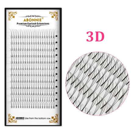 Abonnie Russian Volume Eyelash Extensions Eyelash Bouquets Volume Long Stem Soft Matte Black Premade Extension