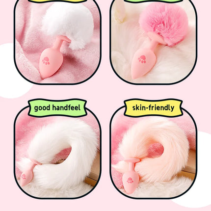 Runyu Cat Paw Anal Plug Sexy Adult Fetish Butt Plug Sexy Gadgets Penetration Anal Toy with Hairball Fox Tail But Pluk Sex Toys