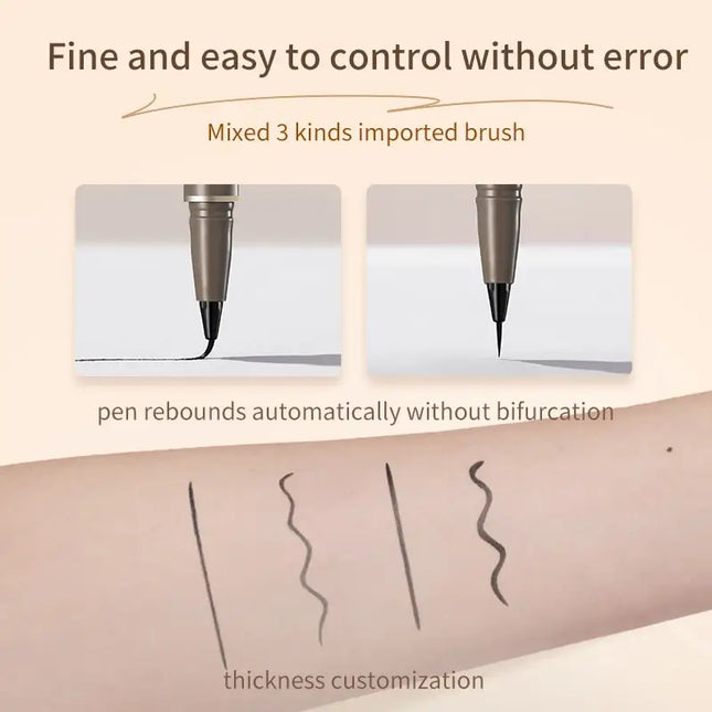 Judydoll Liquid Eyeliner, Ultra Fine Liquid Eyeliner Waterproof with Smooth Strong Fibers, Smudge-proof, Long-wearing, Smooth