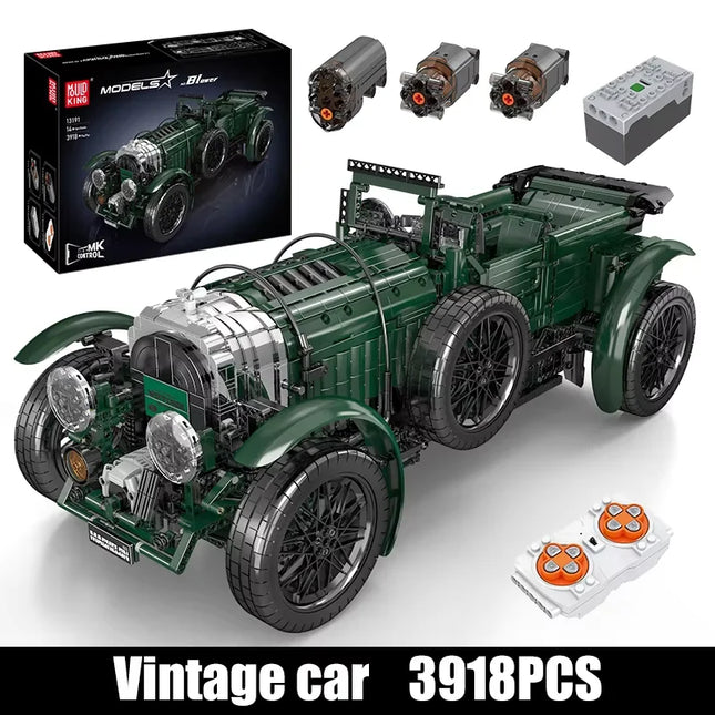 Mould King 13191 Technical Car Toys The RC Blower Classic Car Building Block Assembly Vintage Car Brick Set Kids Christmas Gift