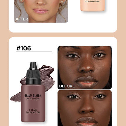 Flawless All Day: 9 Color Waterproof Concealer Foundation For Women Makeup Full Coverage Long Lasting Moisturizing
