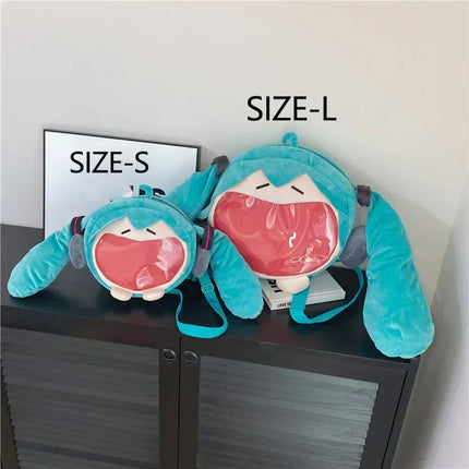 Anime Hatsune Miku Cosplay Plush Backpack Ita Bag Women Bag Shool Student Men Velvet Shoulder Bag Girl Gift