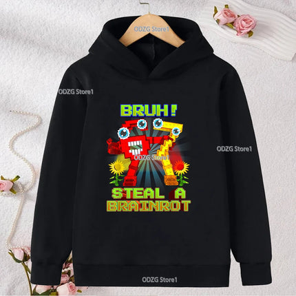 Autumn Winter Six Seven 67 Number Print Children's Hoodies Casual Fashion Boys Girls Long Sleeved Sweatshirt Warm Kids Pullovers