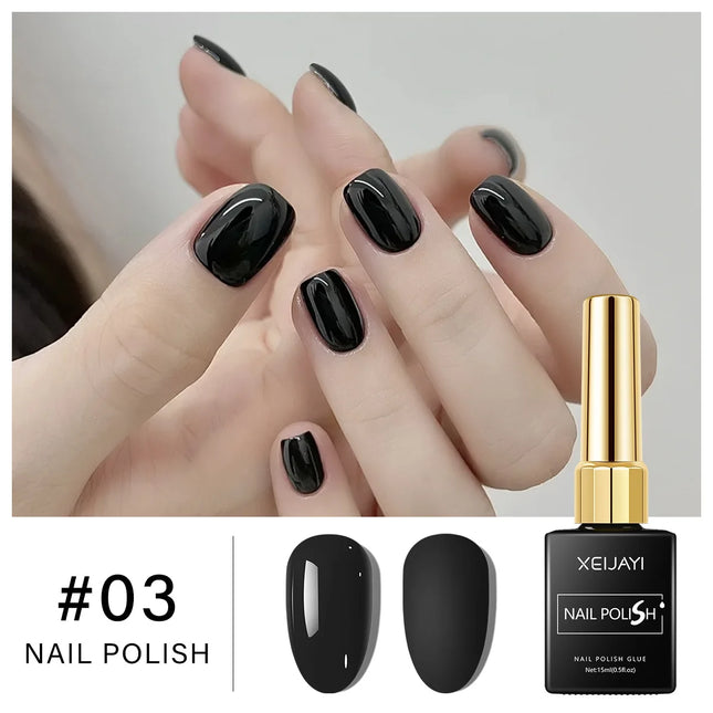 XEIJAYI 15ML White Regular Nail Polish for Semi Permanent Base Top Coat Manicure Soak Off Varnishes Nail Art esmalte de uñas