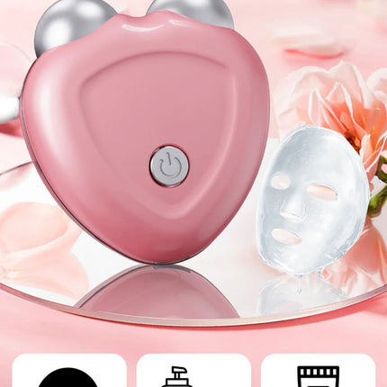 Microcurrent Face Lift Device Roller Mini Face Slimming Massager Portable EMS Delicate Contour Lifting Firming Facial Skin Gift