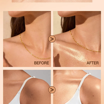 Body Shimmer Oil Liquid Highlighter Long Lasting Sequin Illuminating Moisturizing Highlight Facial Contour Brightening Makeup