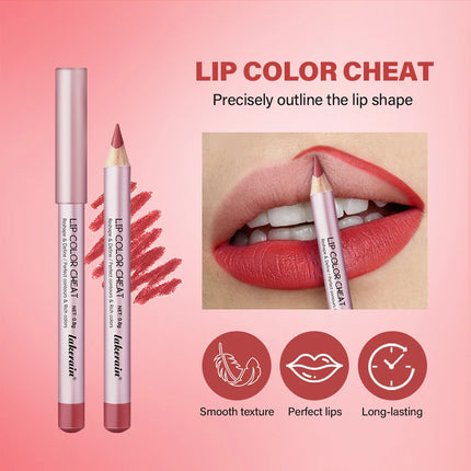 Lakerain Easy To Wear Non-stick Cup Lip Contouring Lip gloss lipstick Pen 4 Colors Lipliner Pencil Waterproof Matte Cosmetics