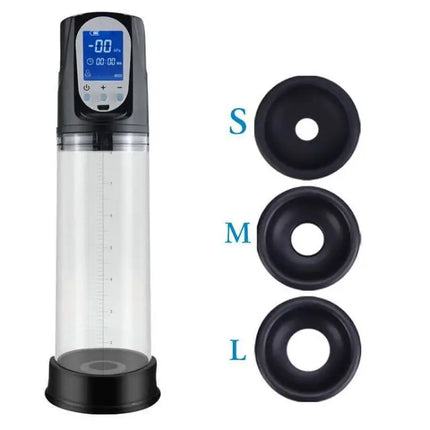 Electric Vacuum Penis Pump Men's Sex Toy Penis Extender 4 Sucking Modes LED Display Rechargeable Cock Training Penis Extension