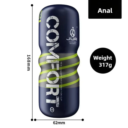 Male Masturbator Soft Rubber Climax Manual Airplane Cup Anal Vagina Mouth Sucking Penis Trainer Adult Sex Toys for Men 18+