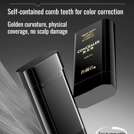 YP1205 Instant Black Covera Waterproof and Sweatproof Hair Dye Stick Disposable White Hair Coloring Comb  Hairline Root Conceale