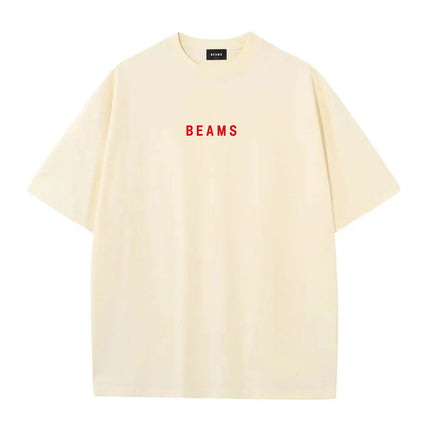 Summer cotton Japanese-style casual high-quality clothing with round neck  letter print T-shirt suitable for both men and women
