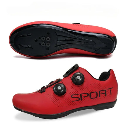 Cycling Shoes Road Bike Men White Breathable SPD Self-Locking Cleat Racing Road Bike Shoes Women Flat MTB Bicycle Sneakers
