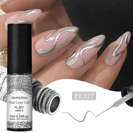 1/2pcs Nail Liner Gel Polish Kit Black White Gold Silver DIY Nail Supplies French Nails Design UV/LED Drawing Painting Gel Glue