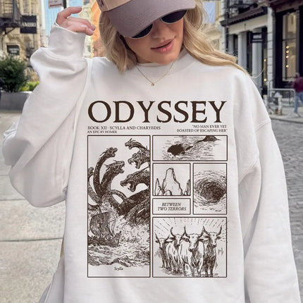 The Odyssey Sweatshirt oversized Round Neck Long Sleeve Pullover 2026 new film women men fashion High Street Graphic Y2K Clothes