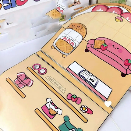 3D Beanie Book Material Pack Waffle Knead Quiet Book Homemade Sticker Book Nail Shop Quiet Book Handmade Montessori Children