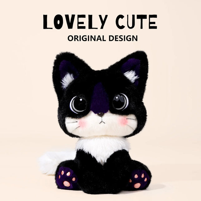 25cm Soft Toy Simulation Small Cat Cartoon Plush Doll, Cute and Adorable Pet Mickey Cat, Girls' Gift Doll, Plush Toy.