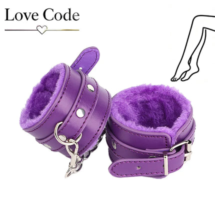 SM Handcuffs Sex Ankle Cuff BDSM Bondage Restraints Soft Plush Handcuff Adult Game 18+  Couple Sextoy Sex Supplies