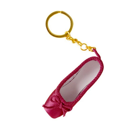 39BD Ballet Inspired Keys Chain Satin Pointe Shoes Pendant Cute Keychain Satin Alloy Material Keyrings for Dance Enthusiasts