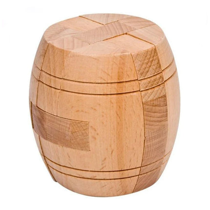 Wooden Barrel Puzzle Assembly & Disentanglement Puzzles Luban Lock Brain Teasers for Adults And Kids High Difficulty IQ Test