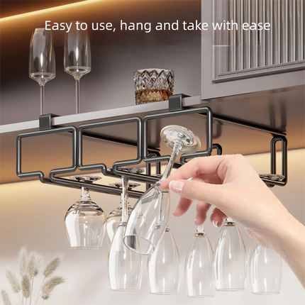 Red wine glass to hanging rack home wine cabinet goblet champagne glass partition storage rack bar bar wine glass drain rack