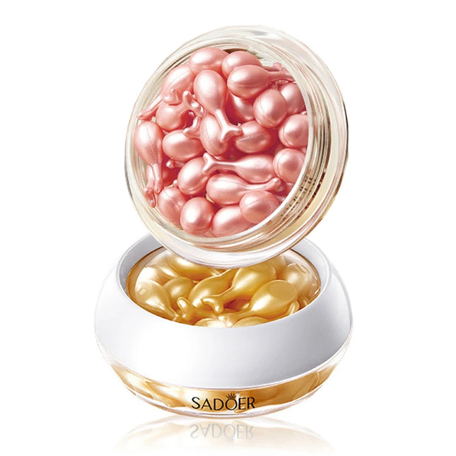 30pcs SADOER Rose Snail Face Serum Anti-Wrinkle Moisturizing Brightening Firming Facial Essence Beauty Face Skin Care Products