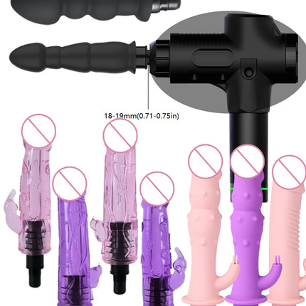 Massage Gun Heads Accessories vibration dildo penis sex adult toys silicone VIBRAT head for Fascia gun percussion Vibrators