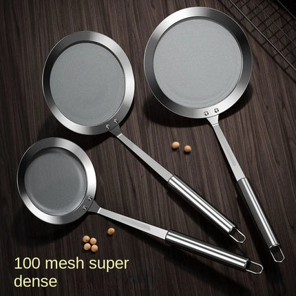 1pc Fat Skimmer Spoon, Stainless Steel Fine Mesh Skimmer, Strainer Spoon For Removing Grease Fat And Foam, Kitchen Tools