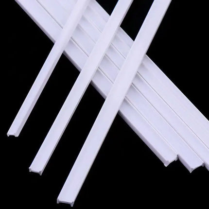 Length 25CM ABS White L/I-Shape Tube Rod DIY Micro Landscape Building House Architectural Scene Layout Materials Tool 20PCS/lot