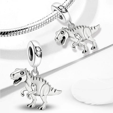 925 Sterling Silver Hedgehog Dinosaur Animal Series Spot Dog Charms Beads Fit Original Pan Bracelet High Quality DIY Jewelry