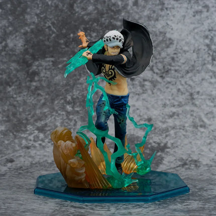 17CM Anime One Piece Fierce Battle Trafalgar D. Water Law Action Figure Adult Children Toys Japan Manga Kids Gift Model Doll