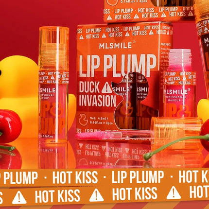 MLSMILE Duck Lip Plump Lip Oil Moisturizing Lip Gloss Mirror Water nature long-lasting Gloss Gloss Pearl Lip Glaze Set